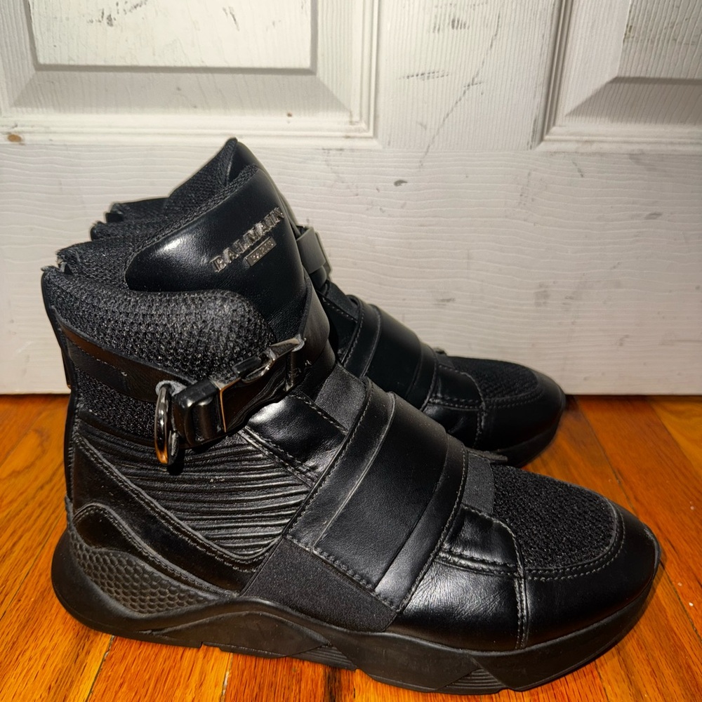 Men's Balmain Black High-Top Sneakers